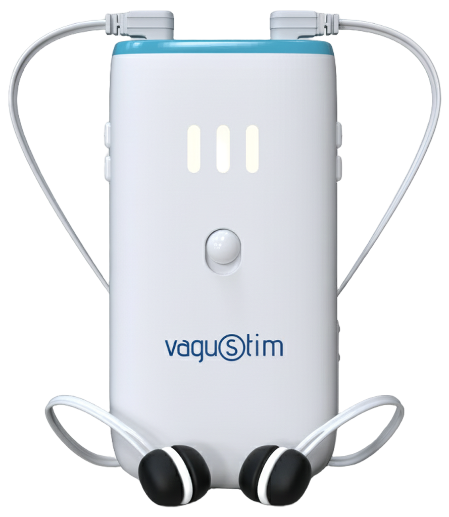VaguStim device on a white background