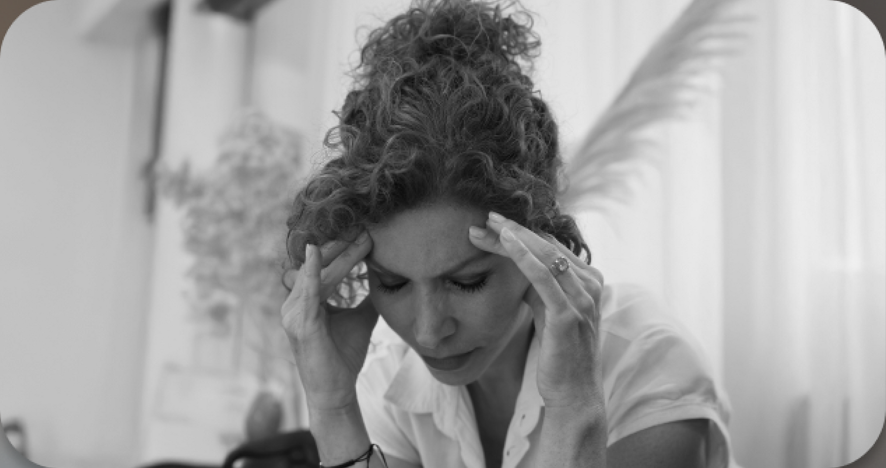 Woman feeling stressed and on high alert