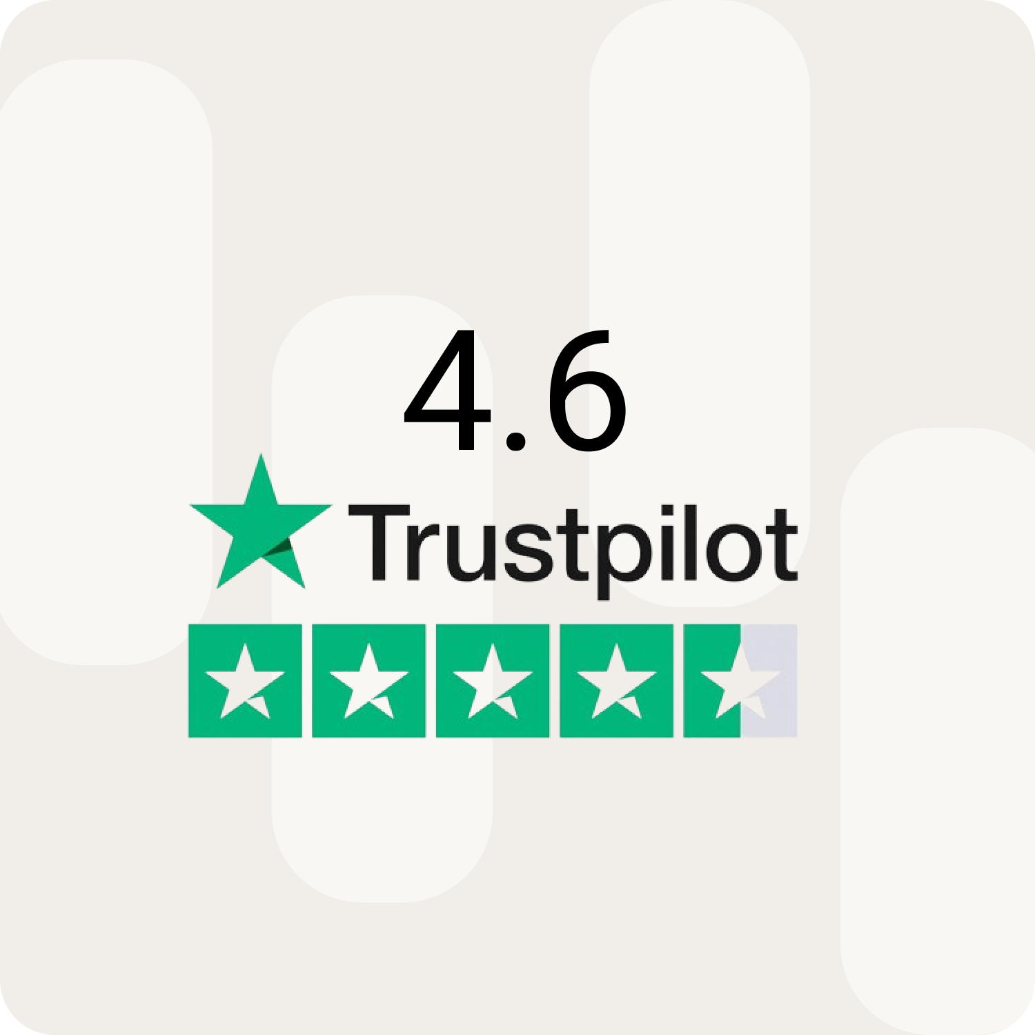 vagustim  Trustpilot rating badge with 4.6 stars  